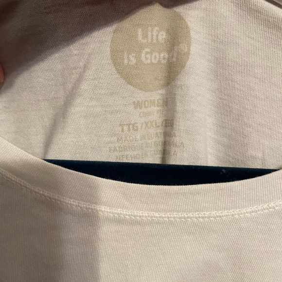Life is Good Shirt sleeve patriotic cute tshirt NWOT - Picture 3 of 5